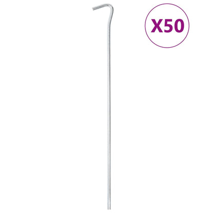Picchetti per Tenda 50 pz 30 cm Ã˜7 mm in Acciaio Zincato
