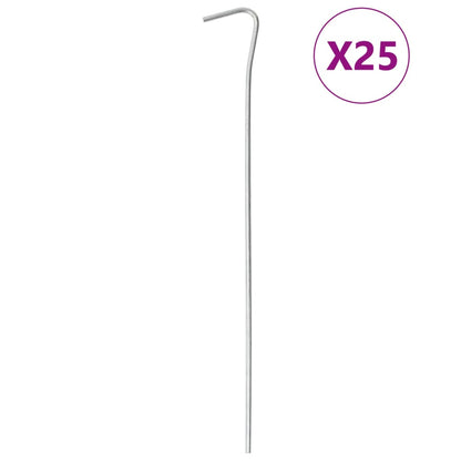 Picchetti per Tenda 25 pz 23 cm Ã˜3 mm in Acciaio Zincato