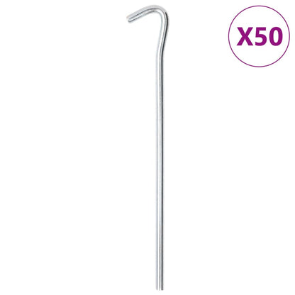 Picchetti per Tenda 50 pz 23 cm Ã˜7 mm in Acciaio Zincato