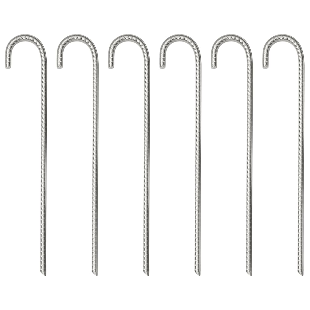 Picchetti per Tenda 6 pz 37 cm Ã˜10 mm in Acciaio Zincato