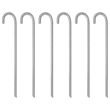 Picchetti per Tenda 6 pz 41,5 cm ÃƒËœ12 mm in Acciaio Zincato