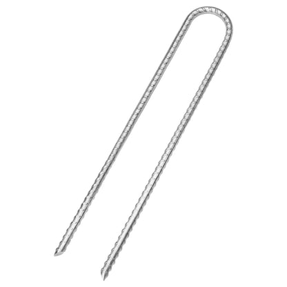 Picchetti Tenda 12 pz a Forma di U 30 cm ÃƒËœ7 mm Acciaio Zincato