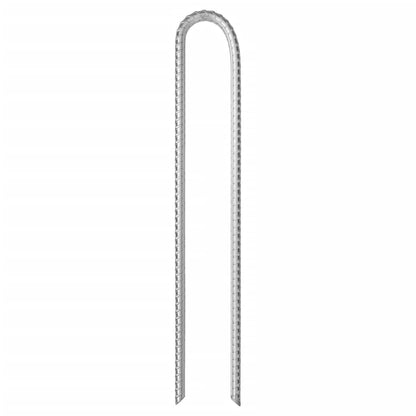 Picchetti Tenda 6 pz a Forma di U 37 cm ÃƒËœ10 mm Acciaio Zincato