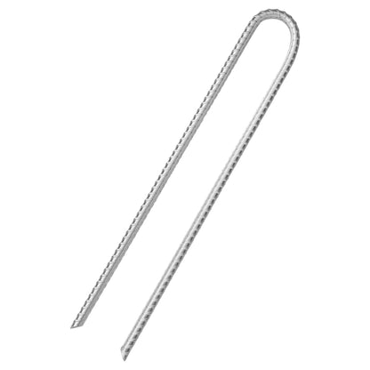 Picchetti Tenda 6 pz a Forma di U 37 cm ÃƒËœ10 mm Acciaio Zincato