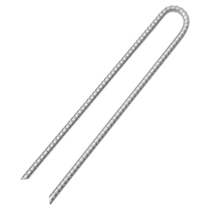 Picchetti Tenda 12 pz Forma di U 41,5 cm Ã˜12 mm Acciaio Zincato