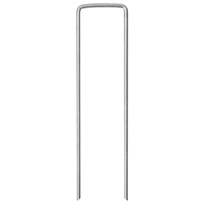 Picchetti da Terra a Forma di U 25pz 15x3,5 cm Acciaio Zincato
