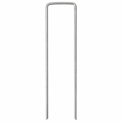 Picchetti da Terra a Forma di U 50 pz 15x3,5 cm Acciaio Zincato