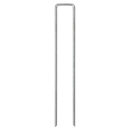 Picchetti da Terra a Forma di U 25pz 20x4 cm in Acciaio Zincato