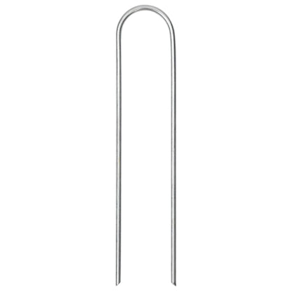 Picchetti da Terra a Forma di U 50 pz 15x3,5 cm Acciaio Zincato