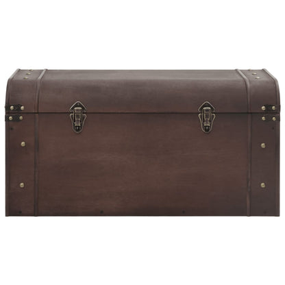 Scrigno Tesoro Chiusure Marrone Scuro 79,5x39,5x39,5 Compensato