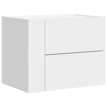 Comodino a Parete Bianco 45x30x35 cm