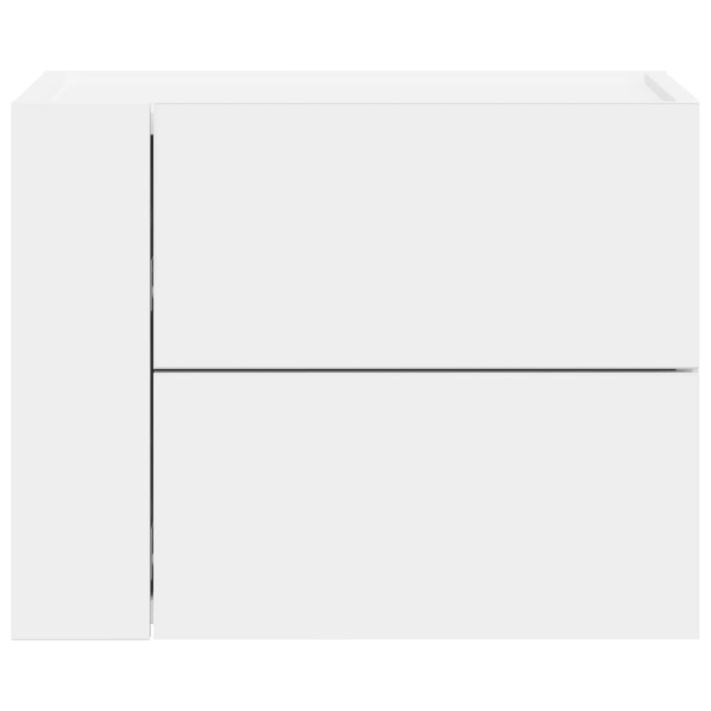 Comodino a Parete Bianco 45x30x35 cm