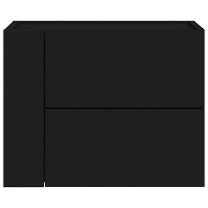 Comodino a Muro Nero 45x30x35 cm