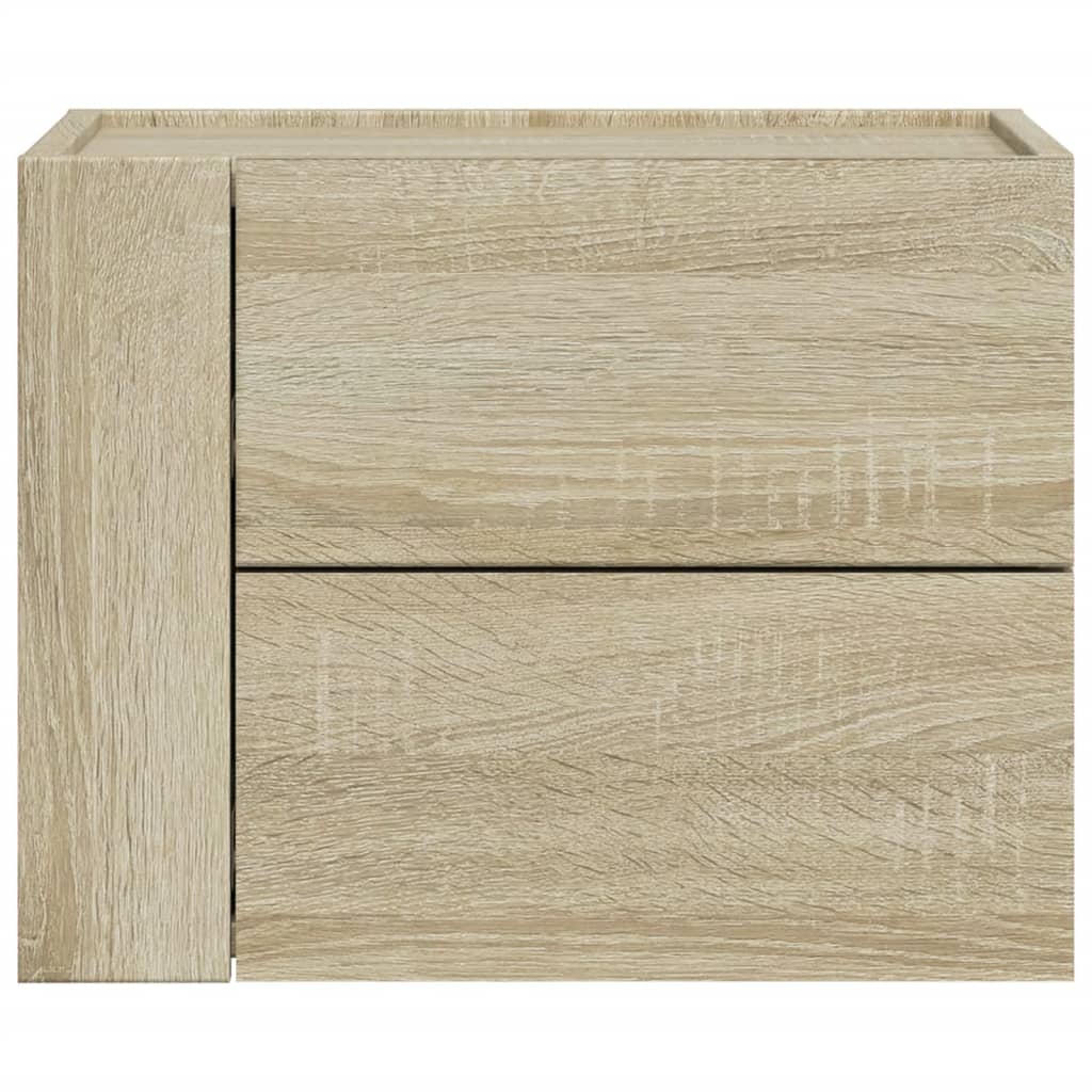 Comodini a Muro 2 pz Rovere Sonoma 45x30x35 cm
