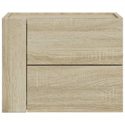 Comodini a Muro 2 pz Rovere Sonoma 45x30x35 cm