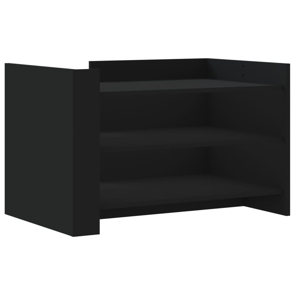 Tavolino da Salotto Nero 80x50x50 cm in Legno Multistrato