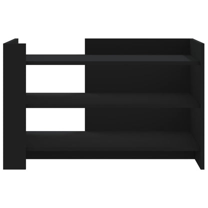 Tavolino da Salotto Nero 80x50x50 cm in Legno Multistrato