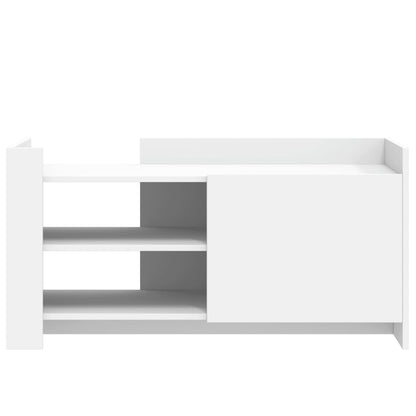 Tavolino da Salotto Bianco 100x50x50 cm in Legno Multistrato