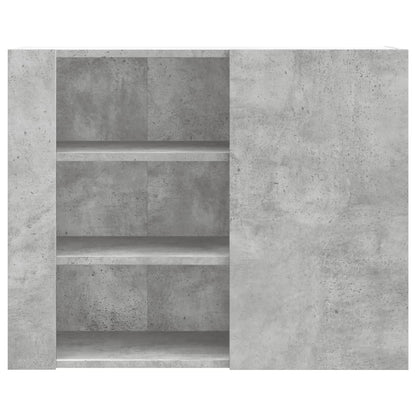Armadietto a Muro Grigio Cemento 75x35x60 cm in Truciolato