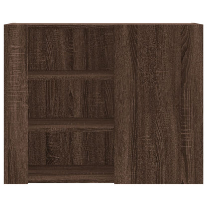 Armadietto a Muro Rovere Marrone 75x35x60 cm in Truciolato