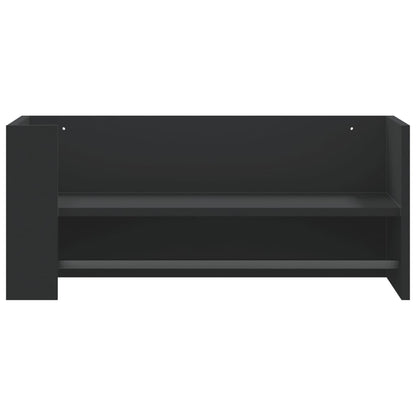 Scaffale a Parete Nero 70,5x35x30,5 cm in Legno Multistrato
