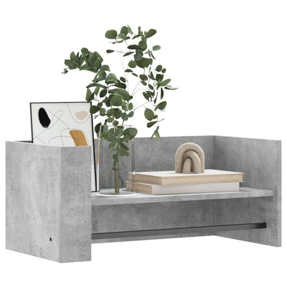 Scaffale a Muro Grigio Cemento 70,5x35x30,5cm Legno Multistrato