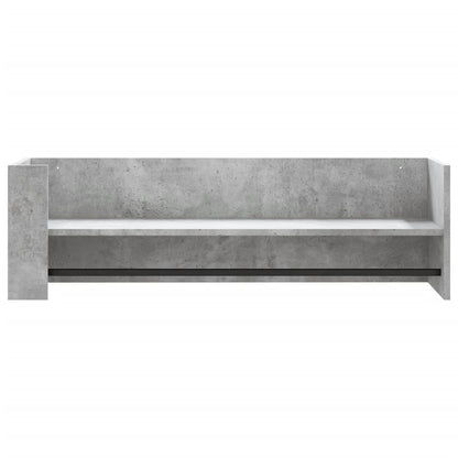 Scaffale a Muro Grigio Cemento 100x35x30,5 cm Legno Multistrato
