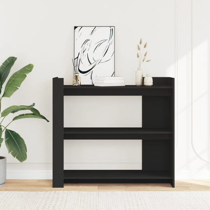 Tavolino Consolle Nero 100x35x90 cm in Legno Multistrato