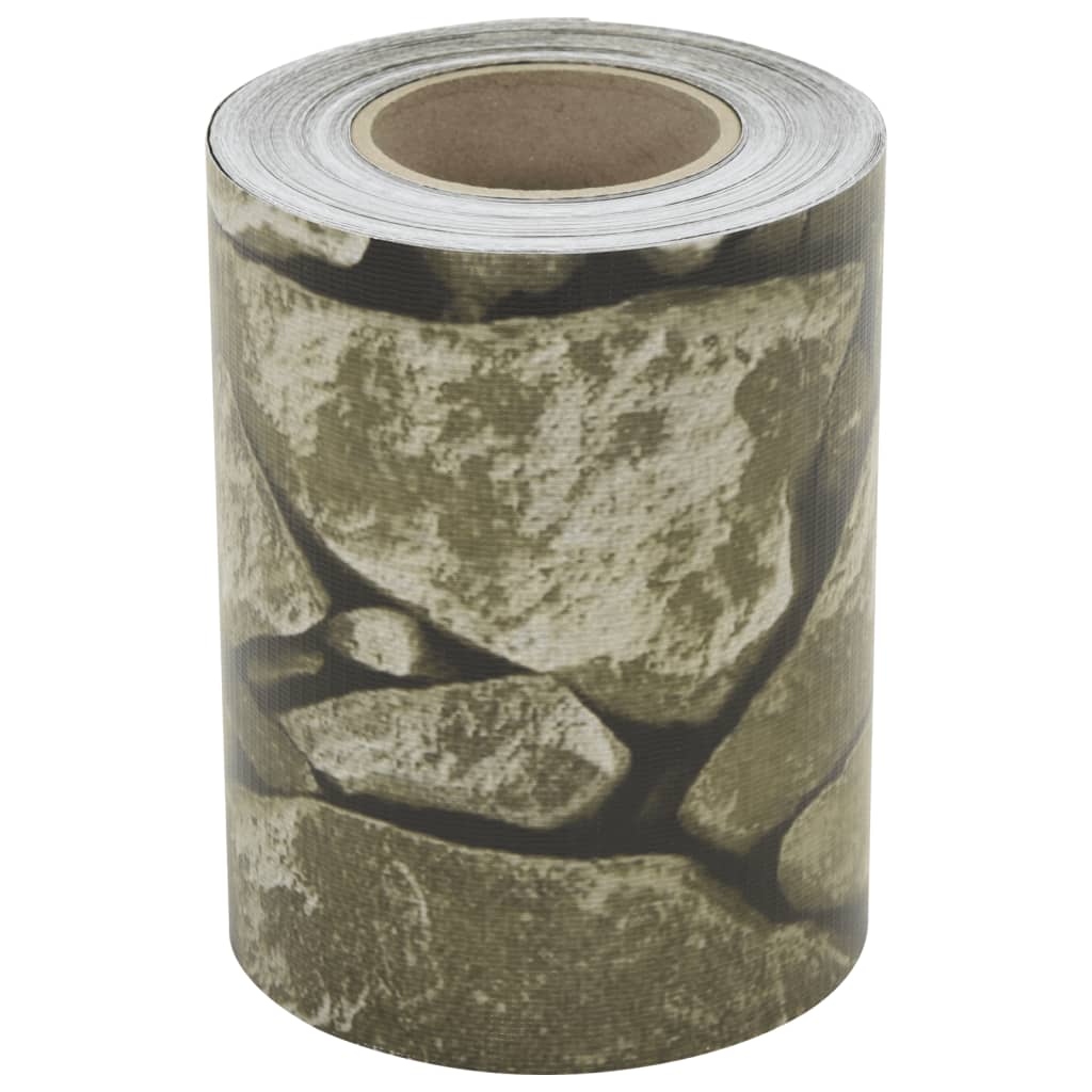 Paravento Giardino 2 pz Aspetto Pietra Grigio 35x0,19 cm PVC