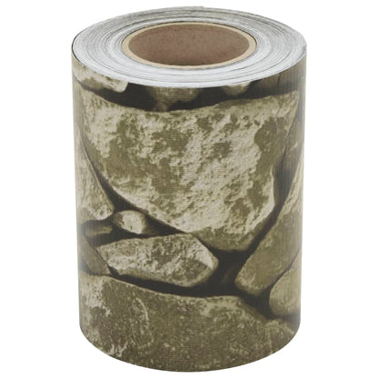 Paravento Giardino 2 pz Aspetto Pietra Grigio 35x0,19 cm PVC