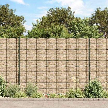 Paravento Giardino 2 pz Aspetto Pietra Grigio 35x0,19 cm in PVC