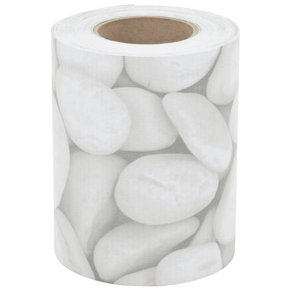 Paravento da Giardino 4 pz Aspetto Marmo Grigio 35x0,19 cm PVC