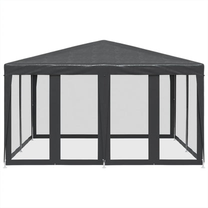 Tenda per Feste con 8 Pareti in Rete Antracite 4x4 m in HDPE