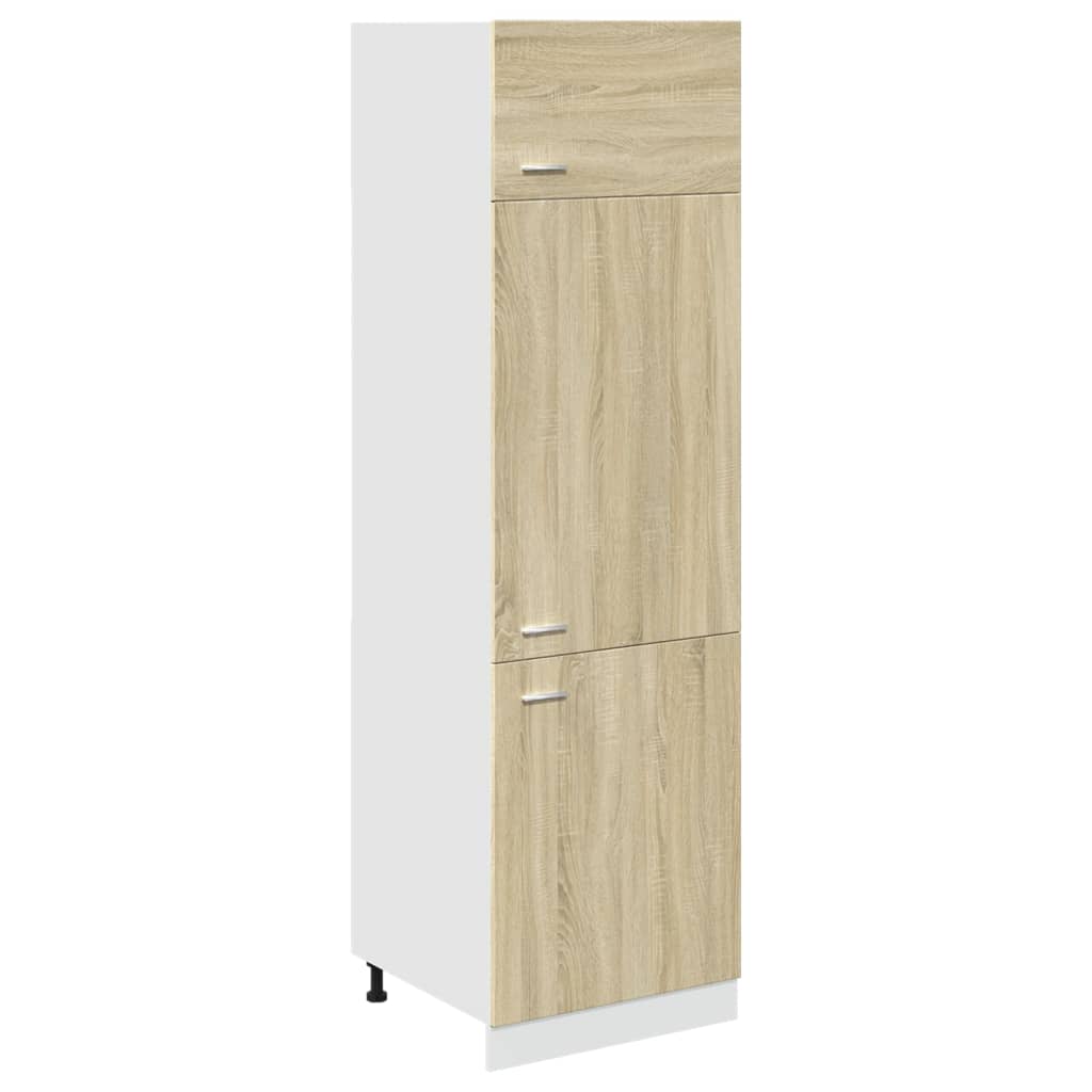 Mobile per Frigo â€œLyonâ€ Rovere Sonoma 60x57x207 cm