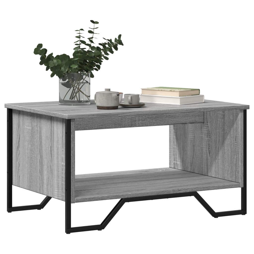 Tavolino da Salotto Grigio Sonoma 75x51x40 cm Legno Multistrato