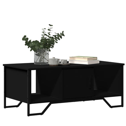 Tavolino da Salotto Nero 100x51x40 cm in Legno Multistrato
