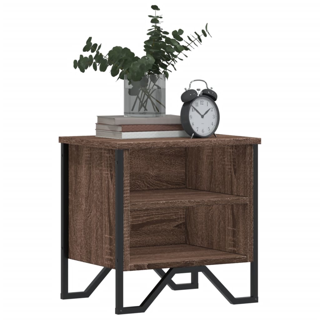 Comodini Rovere Marrone 2pz 40x30x40 cm in Truciolato