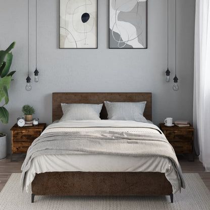 Comodini 2 pz Rovere Fumo 40x41x40 cm in Truciolato