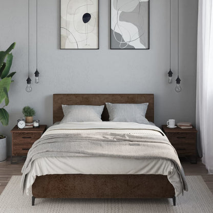 Comodini 2 pz Rovere Marrone 40x41x40 cm in Legno Multistrato