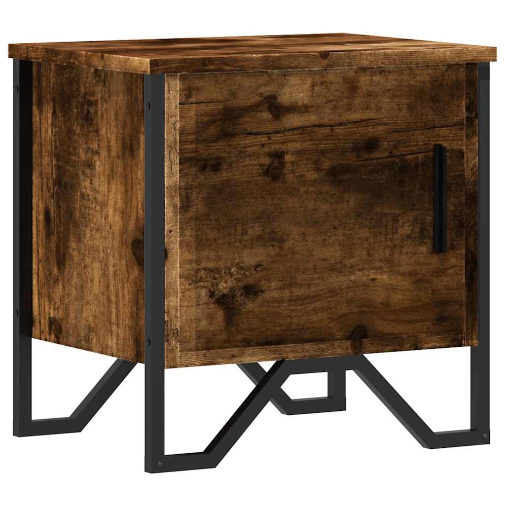 Comodino Rovere Fumo 40x30x40 cm in Truciolato
