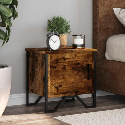 Comodino Rovere Fumo 40x30x40 cm in Truciolato