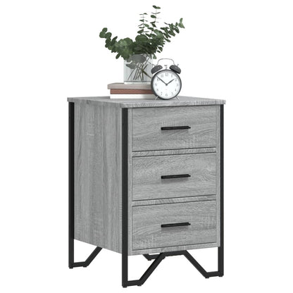 Comodino Grigio Sonoma 40x41x60 cm in Legno Multistrato