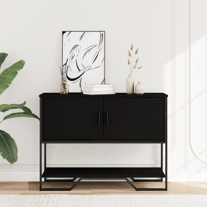 Tavolo Consolle Nero 100x35x74,5 cm in Truciolato
