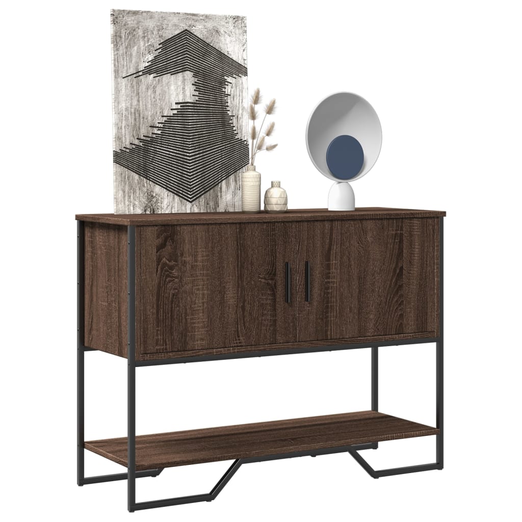Tavolo Consolle Rovere Marrone 100x35x74,5 cm in Truciolato