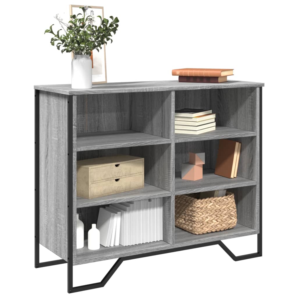 Credenza Grigio Sonoma 91x35,5x74,5 cm in Legno Multistrato