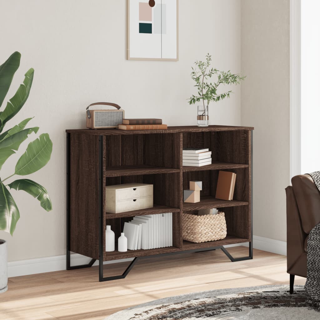 Credenza Rovere Marrone 101x35,5x74,5 cm in Legno Multistrato