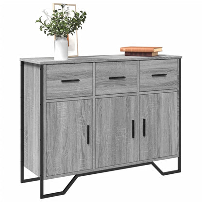 Credenza Grigio Sonoma 97x32,5x74,5 cm in Legno Multistrato