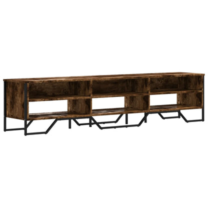 Mobile Porta TV Rovere Fumo 180x34x41 cm in Legno Multistrato