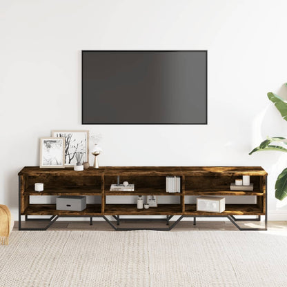 Mobile Porta TV Rovere Fumo 180x34x41 cm in Legno Multistrato