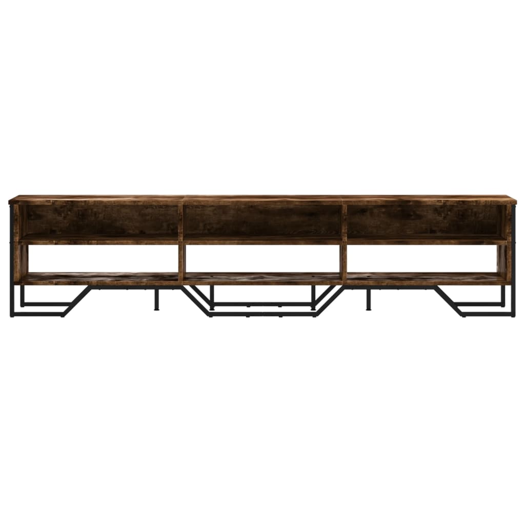 Mobile Porta TV Rovere Fumo 180x34x41 cm in Legno Multistrato
